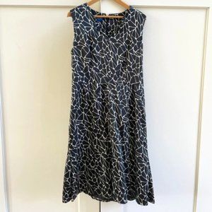 Pendleton vintage dress silk cotton  black & white dress size 12 NWT